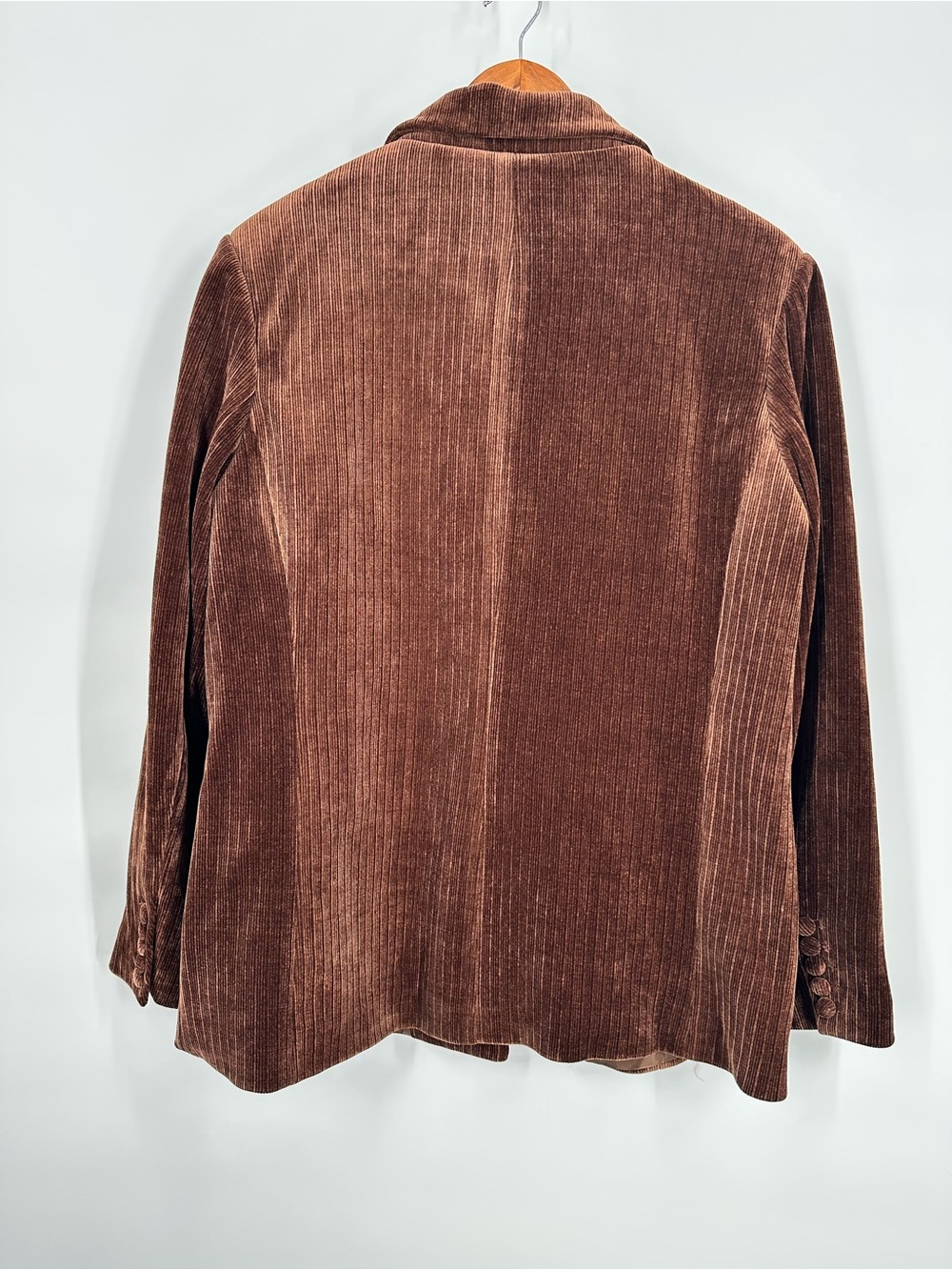 DEAR JOHN Elfi Cappuccino Blazer Brown Classic Corduroy Tailored Blazer Jacket - Picture 5 of 14